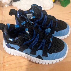 New Balance Kids' Black and Blue Athletic Sneakers